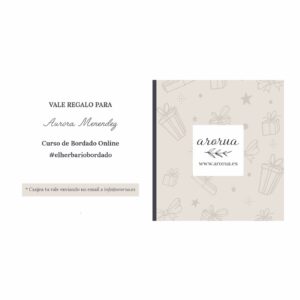 Vale regalo curso de iniciacion al bordado botanico elherbariobordado de Arorua