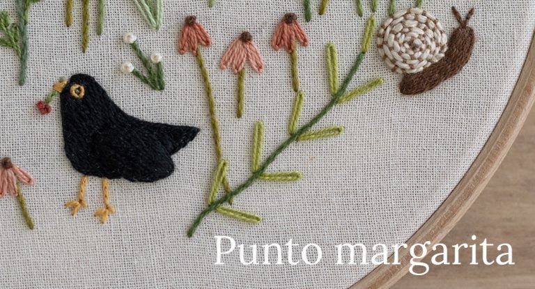 Punto margarita - Aprende paso a paso a bordar este punto - Arorua