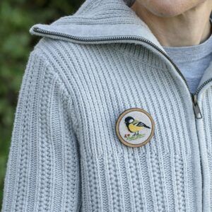 Broche Carbonero Bordado a Mano