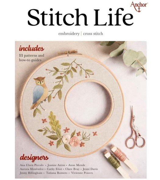 Porta Revista Stitch Life Magazine Anchor con bordado de Arorua