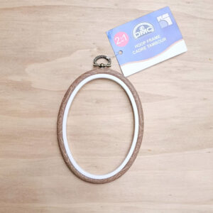 Bastidor ovalado DMC efecto madera